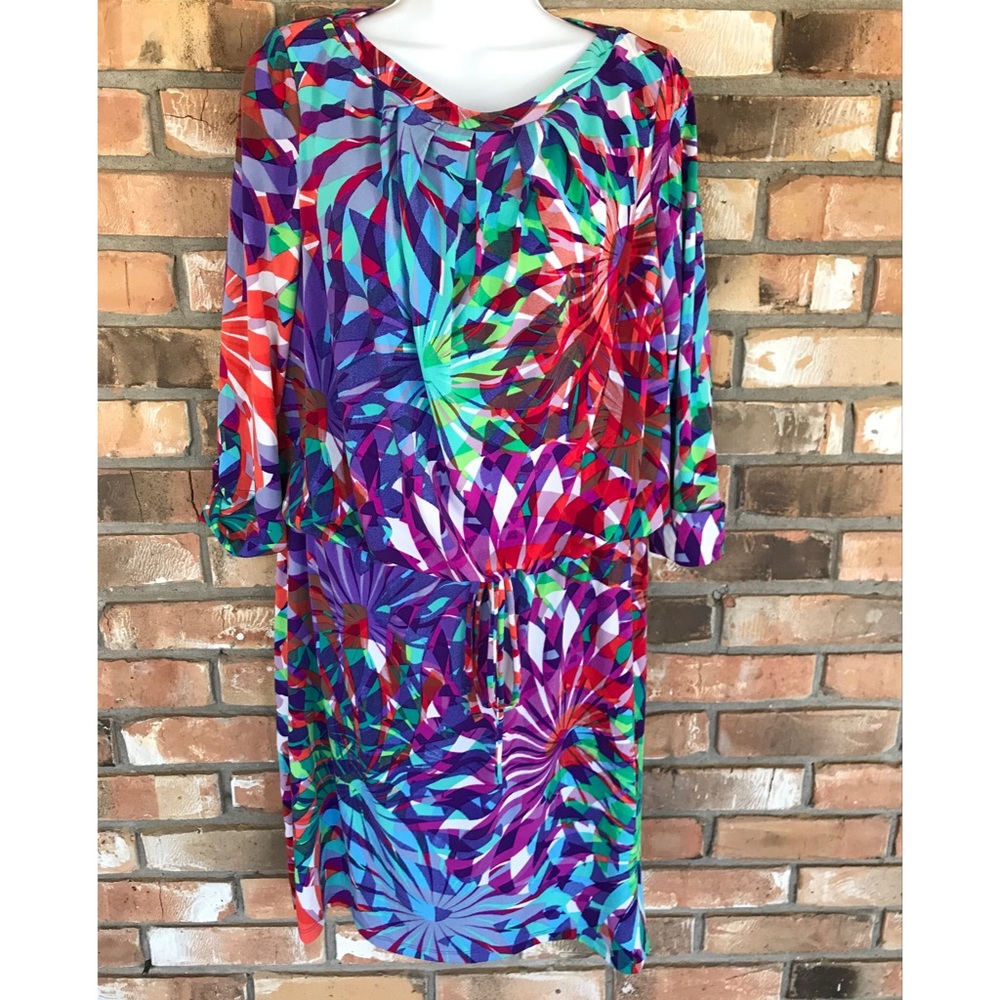 London Times Women’s Multicolored Plus Size Dress  Size 14